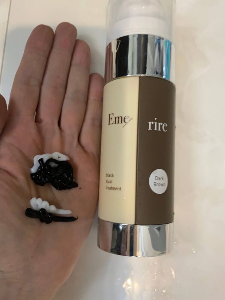 ブラックデュアルトリートメント製品本体とクリーム
